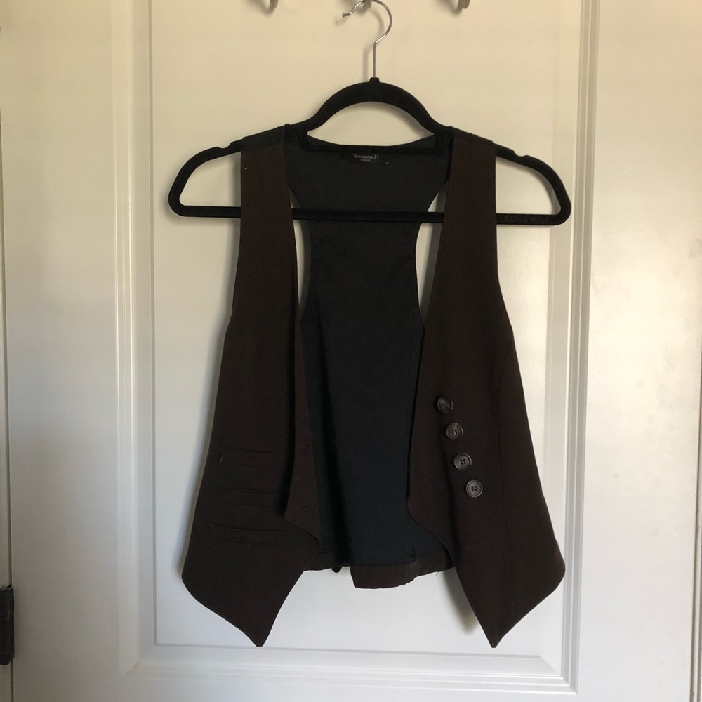 Brown & Black Vest